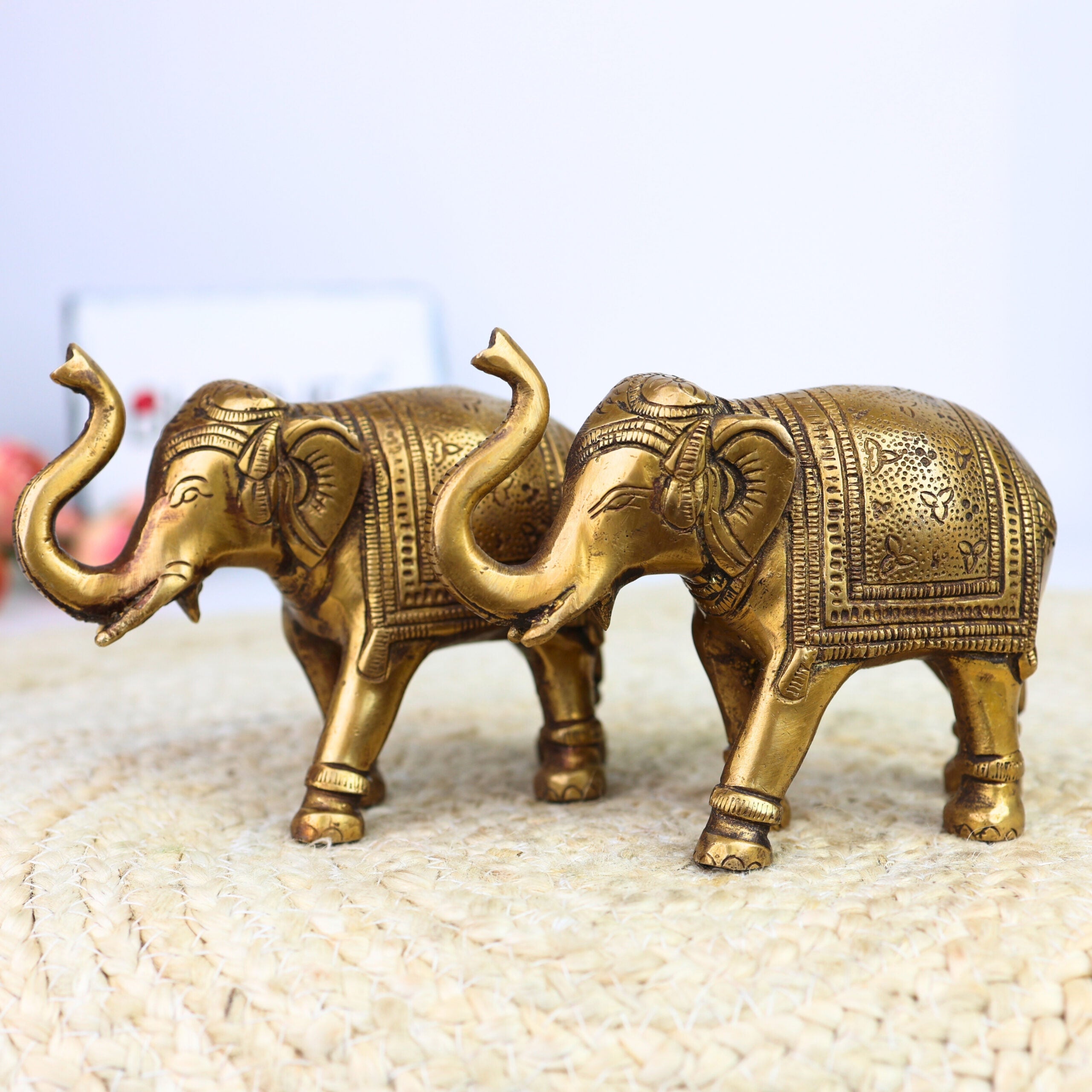 Handcrafted Brass Elephant Idol