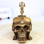 Gothic Skeleton Head Pittal Pen Stand for Desk