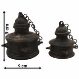 Bhunes Brass Antique Ink Pot – Vintage Handcrafted Inkpot | Traditional Syaahee Ka Bartan For Collectors & Home Décor,Black, 3.5 Inch, 1 Piece