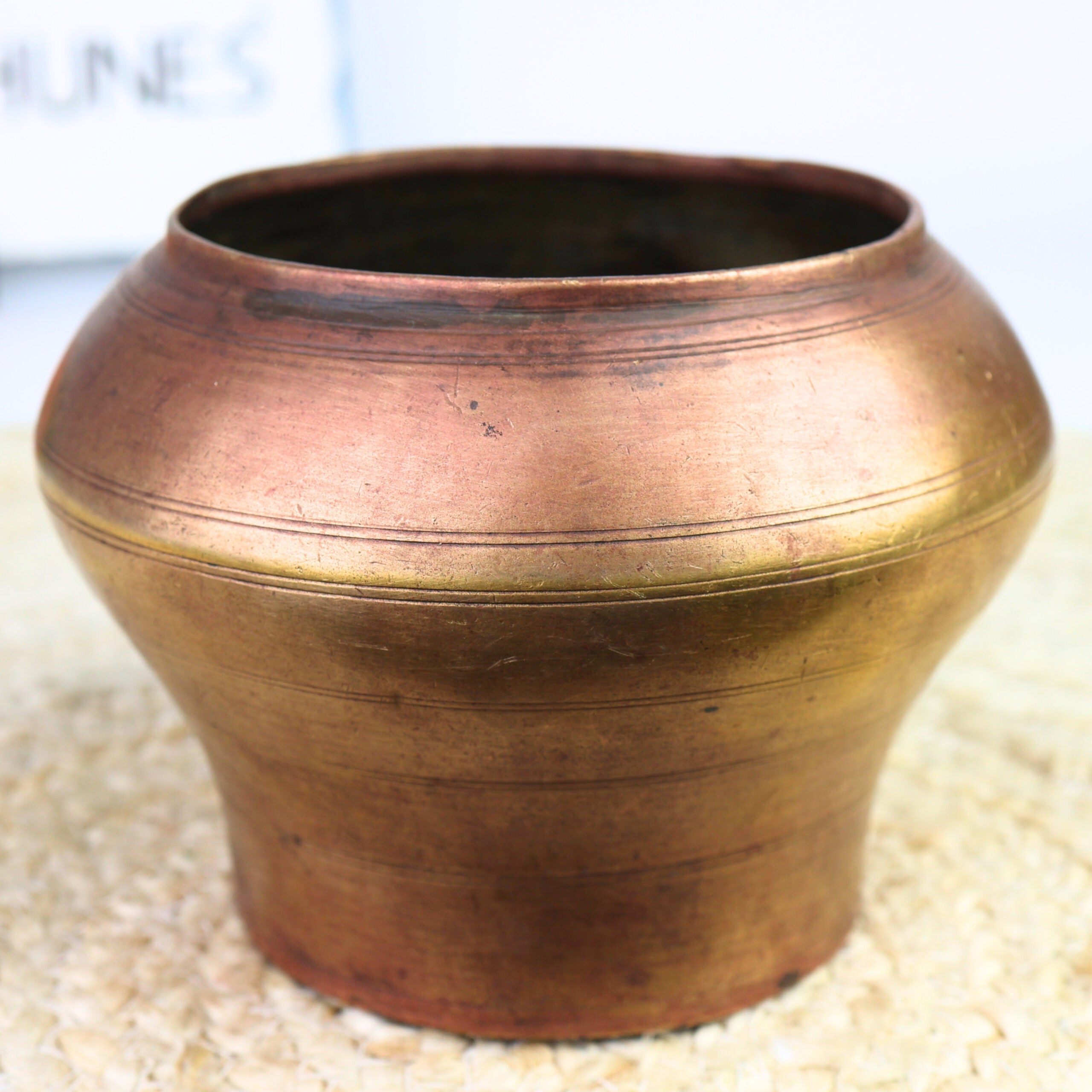 Brass Antique Vintage Measuring Bowl – Traditional Handcrafted Kitchen & Decorative Collectible