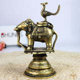 Brass Elephant Style Inkpot Idol