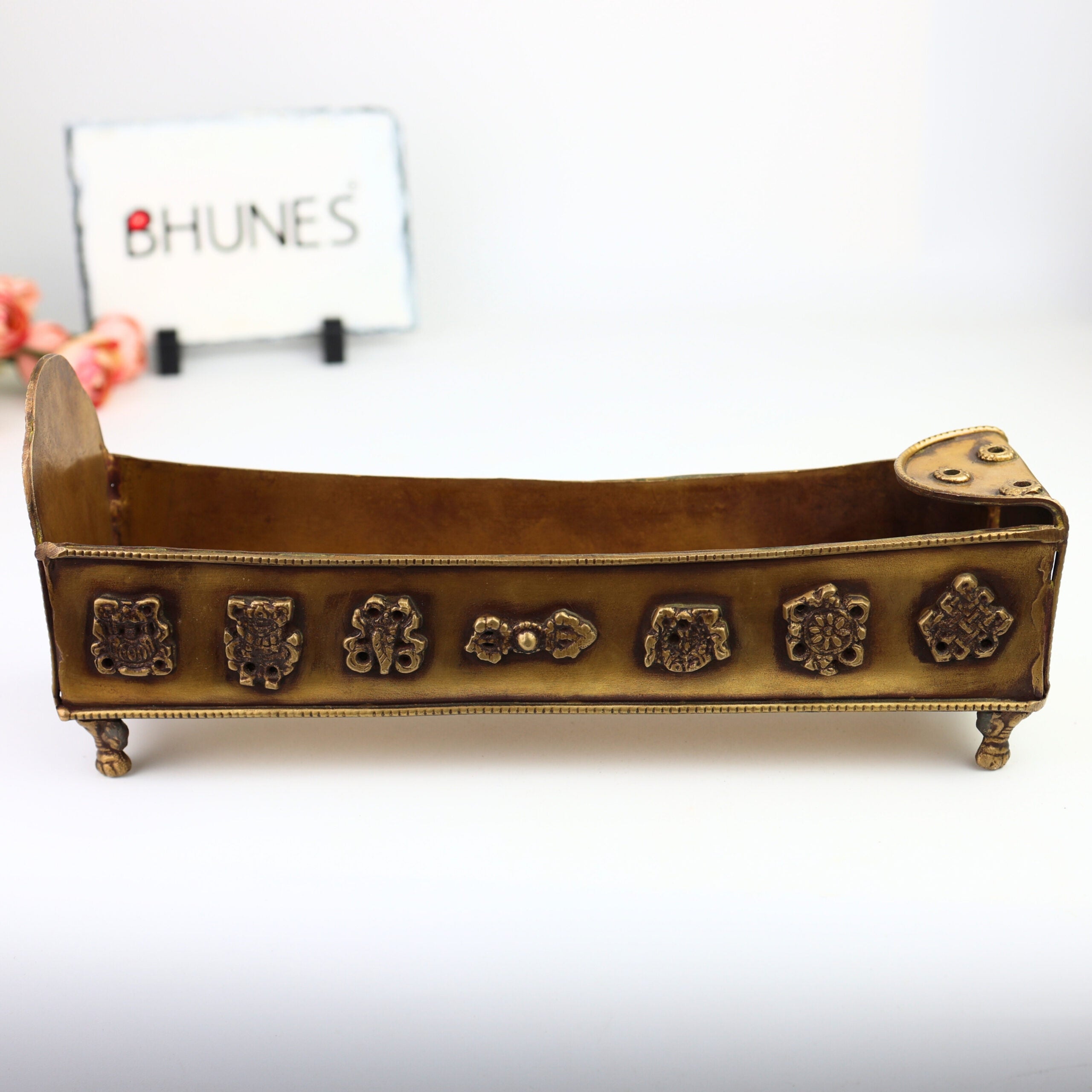 Brass Incense Burner – Traditional Dhoop Dhani & Agarbatti Holder For Pooja & Aromatherapy
