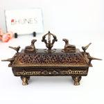 Brass Incense Burner – Traditional Dhoop Dhani & Agarbatti Holder For Pooja & Aromatherapy