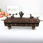 Brass Incense Burner – Traditional Dhoop Dhani & Agarbatti Holder For Pooja & Aromatherapy