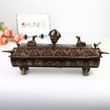 Brass Incense Burner – Traditional Dhoop Dhani & Agarbatti Holder For Pooja & Aromatherapy