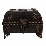 Bhunes Brass Multipurpose Vintage Box – Handcrafted Antique Storage Container For Jewelry, Sindoor, Spices & Collectibles,Brown, 4.5 Inch, 1 Piece