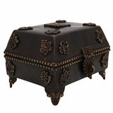 Bhunes Brass Multipurpose Vintage Box – Handcrafted Antique Storage Container For Jewelry, Sindoor, Spices & Collectibles,Brown, 4.5 Inch, 1 Piece