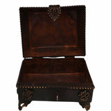 Bhunes Brass Multipurpose Vintage Box – Handcrafted Antique Storage Container For Jewelry, Sindoor, Spices & Collectibles,Brown, 4.5 Inch, 1 Piece
