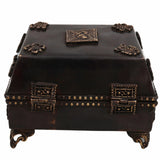 Bhunes Brass Multipurpose Vintage Box – Handcrafted Antique Storage Container For Jewelry, Sindoor, Spices & Collectibles,Brown, 4.5 Inch, 1 Piece