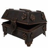 Bhunes Brass Multipurpose Vintage Box – Handcrafted Antique Storage Container For Jewelry, Sindoor, Spices & Collectibles,Brown, 4.5 Inch, 1 Piece