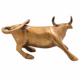 Handcrafted Brass Nandi Bull Sculpture | Vrishabha, Basava, Shiva Vahana Idol for Home, Temple & Vastu,Gold, 2.5 Inch, 1 Piece