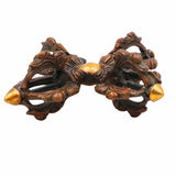 Handcrafted Brass Phurba Idol | Tibetan Vajrakila Dorje Kila Statue | Buddhist Ritual Dagger Murti for Puja, Meditation & Feng Shui,Brown, 2 Inch, 1 Piece