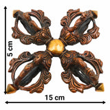 Handcrafted Brass Phurba Idol | Tibetan Vajrakila Dorje Kila Statue | Buddhist Ritual Dagger Murti for Puja, Meditation & Feng Shui,Brown, 2 Inch, 1 Piece