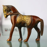 Handcrafted Brass Horse Idol – Marwari, Kathiawari, Ashwa, Ghoda Statue for Home, Office, Temple Decor, Vastu & Feng Shui Showpiece