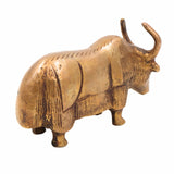 Handcrafted Brass Yak Sculpture – Himalayan Animal Figurine, Antique Brass Home Décor, Strength & Prosperity Symbol,Gold, 2.5 Inch, 1 Piece
