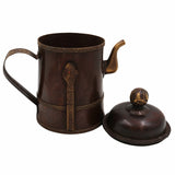 Handcrafted Brass Lota Jug | Vintage Peetal Kalash Surahi | Traditional Indian Pooja Water Pot for Temple & Home Décor,Brown, 9 Inch, 1 Piece