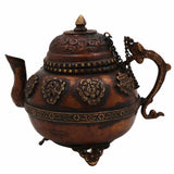 Brass Kettle Surahi, Peetal Water Pot, Pittal Teapot, Hittale Jug, Traditional Indian Brass Ewer, Vintage Brass Decorative Pot for Pooja & Home Décor,Brown, 5.5 Inch, 1 Piece