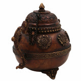 Brass Kettle Surahi, Peetal Water Pot, Pittal Teapot, Hittale Jug, Traditional Indian Brass Ewer, Vintage Brass Decorative Pot for Pooja & Home Décor,Brown, 5.5 Inch, 1 Piece