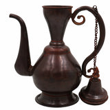 Handcrafted Peetal Brass Kettle Idol – Traditional Indian Surahi | Pital Chai Pot , Decor & Vintage Gifting,Brown, 11 Inch, 1 Piece