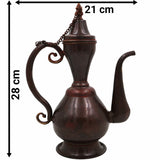 Handcrafted Peetal Brass Kettle Idol – Traditional Indian Surahi | Pital Chai Pot , Decor & Vintage Gifting,Brown, 11 Inch, 1 Piece