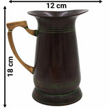 Handcrafted Brass Jug Idol | Peetal Kamandalu Kalash Lota Kumbha Surahi Kudam Pital Jal Patra for Pooja, Decor & Gifting,Brown, 7 Inch, 1 Piece