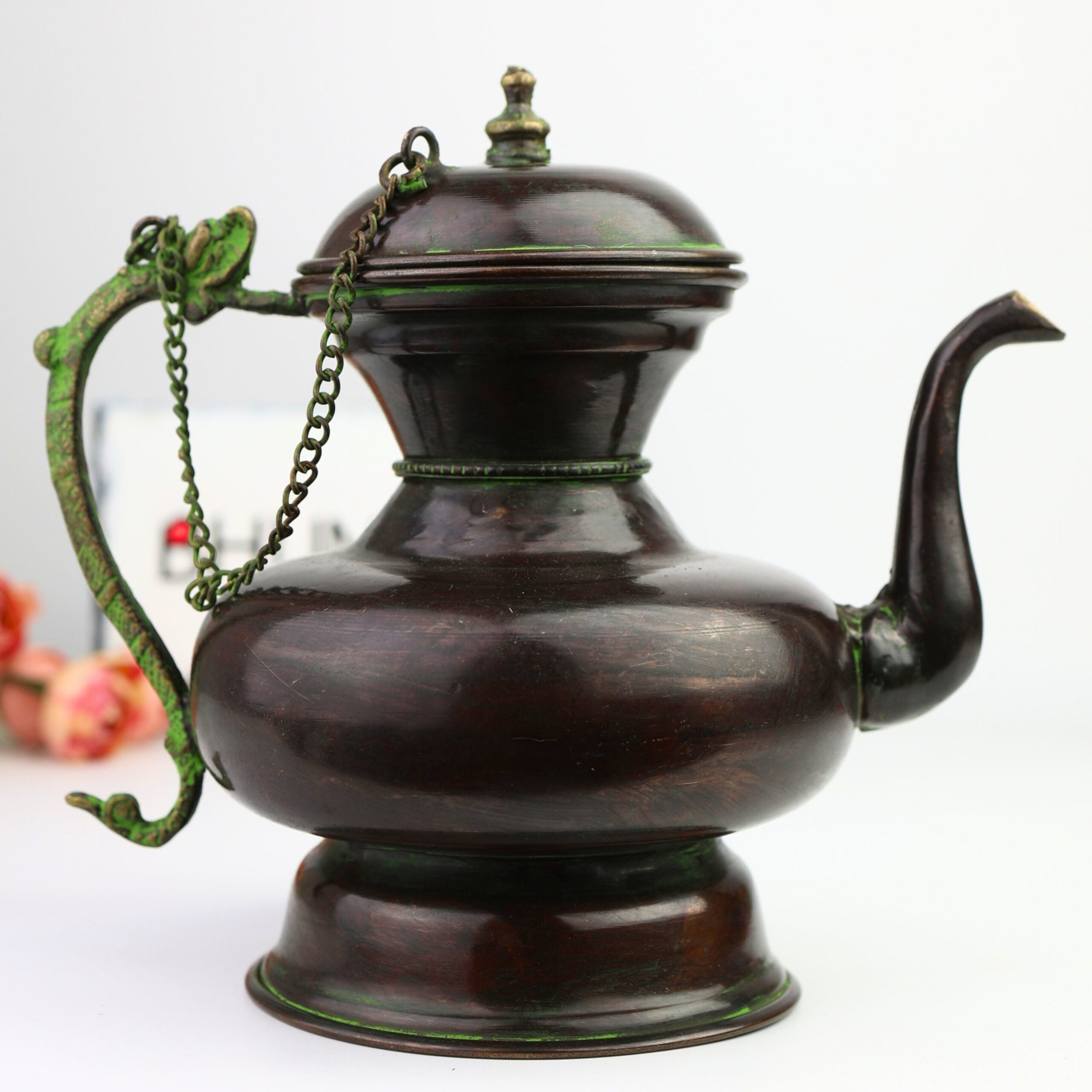 Handcrafted Brass Kettle Idol