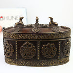 Brass Multipurpose Vintage Box – Handcrafted Antique Storage Container For Jewelry, Sindoor, Spices & Collectibles