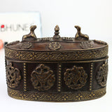 Brass Multipurpose Vintage Box – Handcrafted Antique Storage Container For Jewelry, Sindoor, Spices & Collectibles