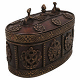 Bhunes Brass Multipurpose Vintage Box – Handcrafted Antique Storage Container For Jewelry, Sindoor, Spices & Collectibles,Brown, 4.5 Inch, 1 Piece