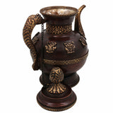 Handcrafted Brass Kettle Idol | Peetal Pital Chai Pot , Vintage Decor  1Litre,Brown, 11 Inch, 1 Piece
