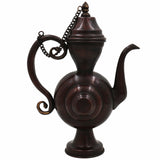 Handcrafted Peetal Brass Kettle | Vintage Indian Chai Pot, Pital Surahi, Pittal Samovar for Pooja, Decor & Gifting,Brown, 9 Inch, 1 Piece