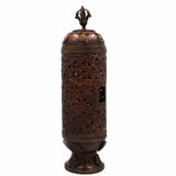 Handcrafted Brass Agarbatti Holder for Pooja | Traditional Dhoop Stand & Incense Burner for Mandir with Moorthi of Lakshmi, Ganesha & Shiva | Pital Dhoop Dani for Home Temple Decor,Brown, 12.5 Inch, 1 Piece