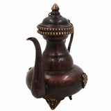 Brass Kettle Idol, Peetal Surahi, Hittale Water Pot, Pital Ewer, Vintage Brass Jug for Home Décor, Pooja & Temple Collectible,Brown, 6 Inch, 1 Piece
