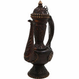 Handcrafted Peetal Brass Kettle Idol – Traditional Indian Pittal Tea Pot for , Decor, & Ethnic Gifts,Brown, 8.5 Inch, 1 Piece