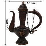 Handcrafted Peetal Brass Kettle Idol – Traditional Indian Pittal Tea Pot for , Decor, & Ethnic Gifts,Brown, 8.5 Inch, 1 Piece