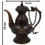 Brass Kettle Idol, Peetal Surahi, Hittale Water Pot, Pital Decorative Jug, Vintage Brass Tea Kettle, Traditional Indian Brass Pot, Handcrafted,Brown, 7 Inch, 1 Piece