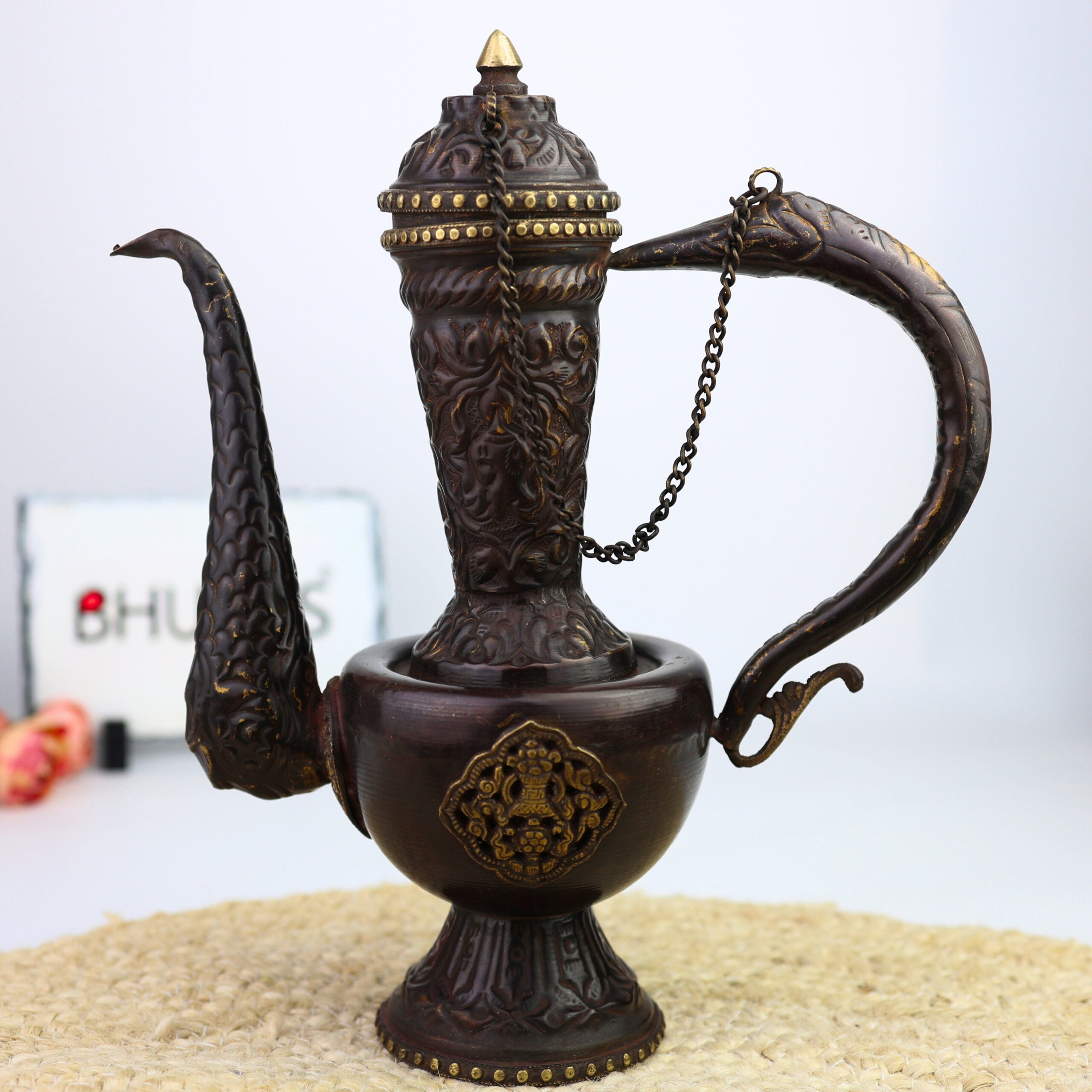 Handcrafted Peetal Brass Kettle