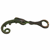 Bhunes Brass Bastar Art Bottle Opener, Tribal Handmande Opener,Green, 4.5 Inch, 1 Piece