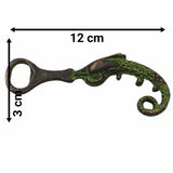 Bhunes Brass Bastar Art Bottle Opener, Tribal Handmande Opener,Green, 4.5 Inch, 1 Piece