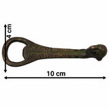 Bhunes Brass Bastar Art Bottle Opener, Tribal Handmande Opener,Gold, 4 Inch, 1 Piece