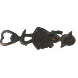 Bhunes Brass Bastar Art Bottle Opener, Tribal Handmande Opener,Green, 5.5 Inch, 1 Piece