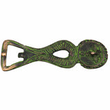 Bhunes Brass Bastar Art Bottle Opener, Tribal Handmande Opener,Green, 5 Inch, 1 Piece