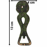 Bhunes Brass Bastar Art Bottle Opener, Tribal Handmande Opener,Green, 5 Inch, 1 Piece