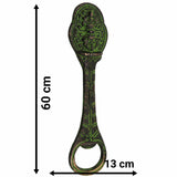 Bhunes Brass Bastar Art Bottle Opener, Tribal Handmande Opener,Green, 5 Inch, 1 Piece