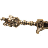 Brass Phurba Vajra Idol, Tibetan Dorje Kila Dagger, Vajrakilaya Tantric Ritual Statue for Puja, Meditation & Protection,Gold, 12 Inch, 1 Piece