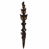 Bhunes Brass Phurba Tibetan Vajra | Buddhist Ritual Dagger | Dorje Phurbu For Meditation, Tantra & Energy Cleansing,Gold, 17.5 Inch, 1 Piece