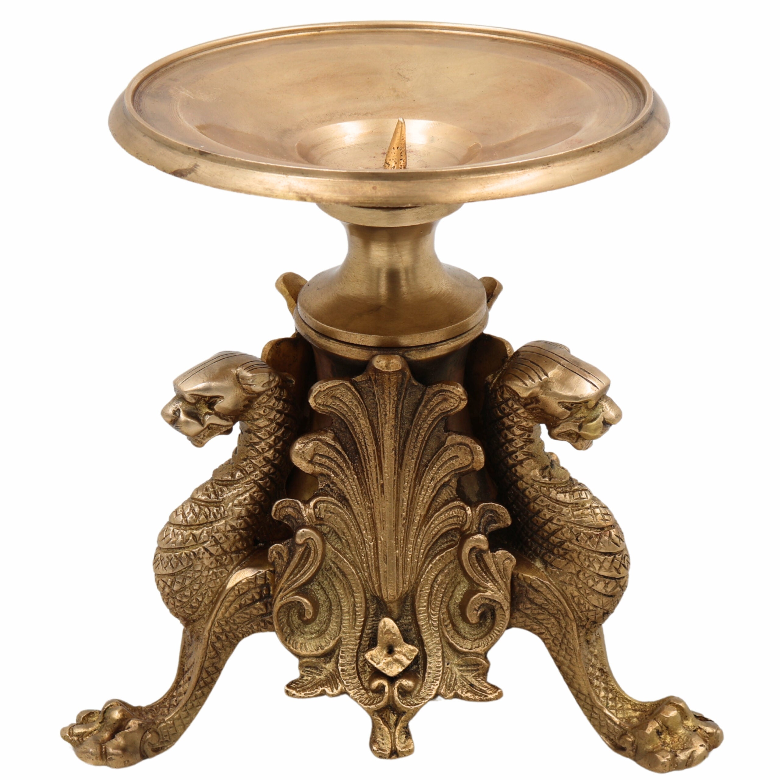 Brass Candle Holder – Vintage Handcrafted Candle Stand For Home Décor & Festive Ambience