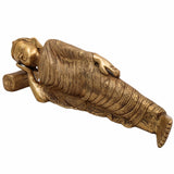 Brass Sleeping Buddha Idol | Reclining Shayanamurti Gautam Buddha Statue | Mahaparinirvana Shayan Buddha Murti for Home Decor, Pooja, Vastu & Gifts