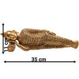 Brass Sleeping Buddha Idol | Reclining Shayanamurti Gautam Buddha Statue | Mahaparinirvana Shayan Buddha Murti for Home Decor, Pooja, Vastu & Gifts,Gold, 4.5 Inch, 1 Piece