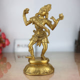 Handcrafted Brass Nataraja Idol – Dancing Shiva Tandava Murthy | Chidambaram Natesha Nritya Moorthy for Home Temple